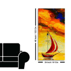 Premium Wall Painting of The Sailing Boat in Sea DECORMANTRA