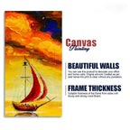 Premium Wall Painting of The Sailing Boat in Sea DECORMANTRA