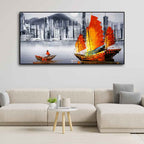 Premium Wall Painting of Victoria Harbor, Hong Kong DECORMANTRA