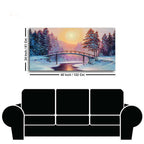 Premium Wall Painting of Winter Landscape with the River DECORMANTRA