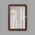 Premium Wooden Brown Bathroom Cabinet with Mirror & 7 Spacious Shelves - Decor Mantra 