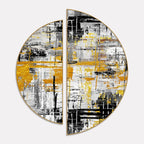 Psychedelic Abstract Art Semi Circle Frames Set Of 2 Decor Mantra