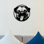 Pug Face Metal Wall Art Decor Mantra