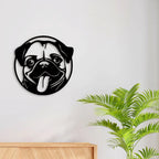 Pug Face Metal Wall Art Decor Mantra