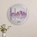 Urban Dreamscapes: Cityscape Delhi Artistry porcelain plate - Harshita Craft
