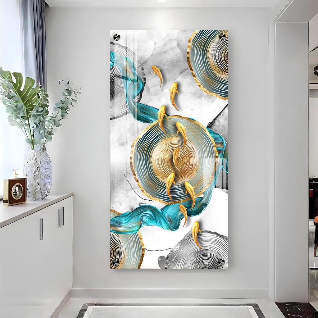 Goldfish Sanctuary Vertical Wall Art in Premium Acrylic - Decor Mantra 