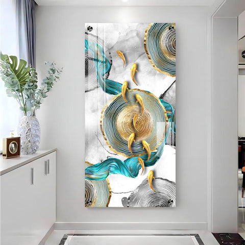 Goldfish Sanctuary Vertical Wall Art in Premium Acrylic - Decor Mantra 