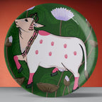 Pichwai Art Print Porcelain Wall Plate - Harshita Craft
