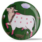 Pichwai Art Print Porcelain Wall Plate - Harshita Craft