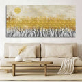 Golden Leaf Trees Canvas Wall Painting - Decor Mantra 