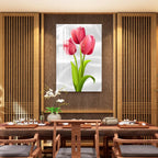 Red Tulips Acrylic Wall Art DECORMANTRA