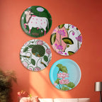 Pichwai Print Porcelain Wall Plate - Harshita Craft