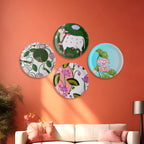 Pichwai Print Porcelain Wall Plate - Harshita Craft