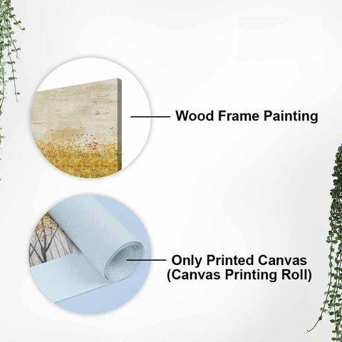 Golden Leaf Trees Canvas Wall Painting - Decor Mantra 