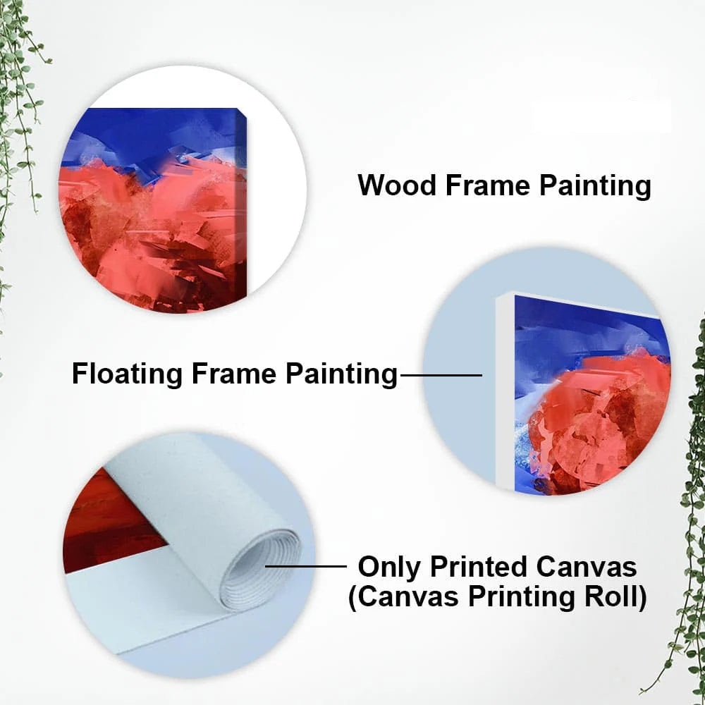 Red Love Heart Tree with Couple Premium Canvas Wall Painting DECORMANTRA