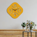 Rhombus Shape Designer Wooden Wall Clock - Decor Mantra 