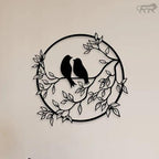 Romantic Beautiful Bird Dual Metal Wall Art - Decor Mantra 
