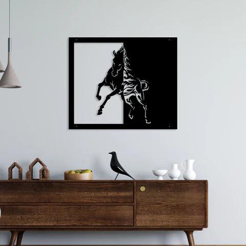 Running Horse Metal Wall Art - Decor Mantra 