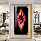 Peaceful Om Vertical Wall Art in Premium Acrylic - Decor Mantra 