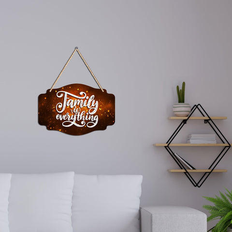 Family Is Everything Quote Wooden Wall Hanger for Home|Office|Living Room|Gift