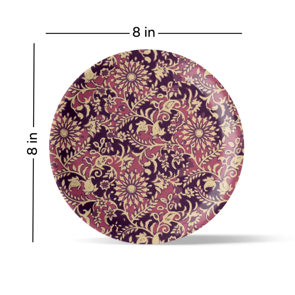 Ethnic Floral Theme Wall Plate - Harshita Craft