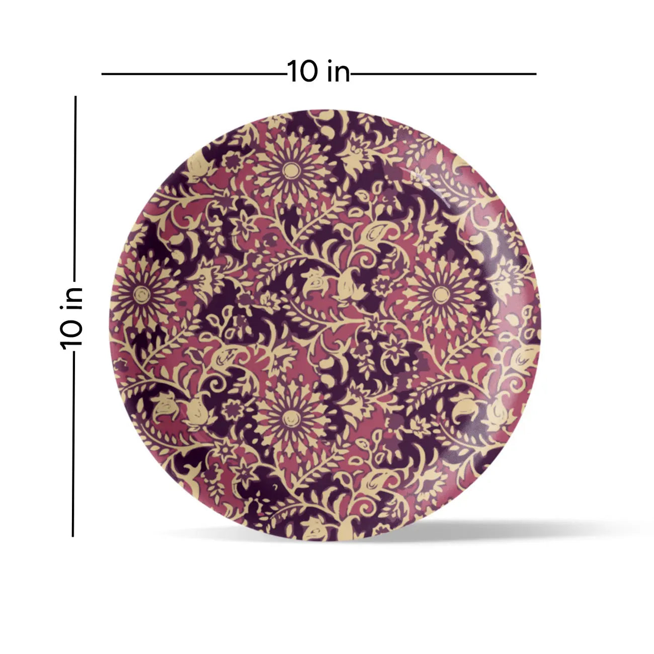 Ethnic Floral Theme Wall Plate - Harshita Craft