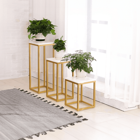 Minimalist Design Golden Table Set of 3 - Decor Mantra 