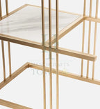 Metal Bedside Table (Gold) - Decor Mantra 