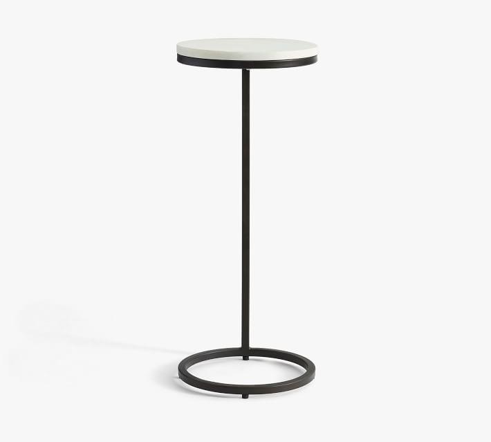 Elegant Round Marble C-Table - Decor Mantra 