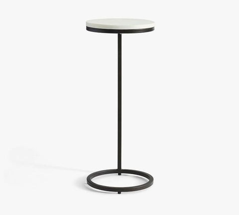 Elegant Round Marble C-Table - Decor Mantra 