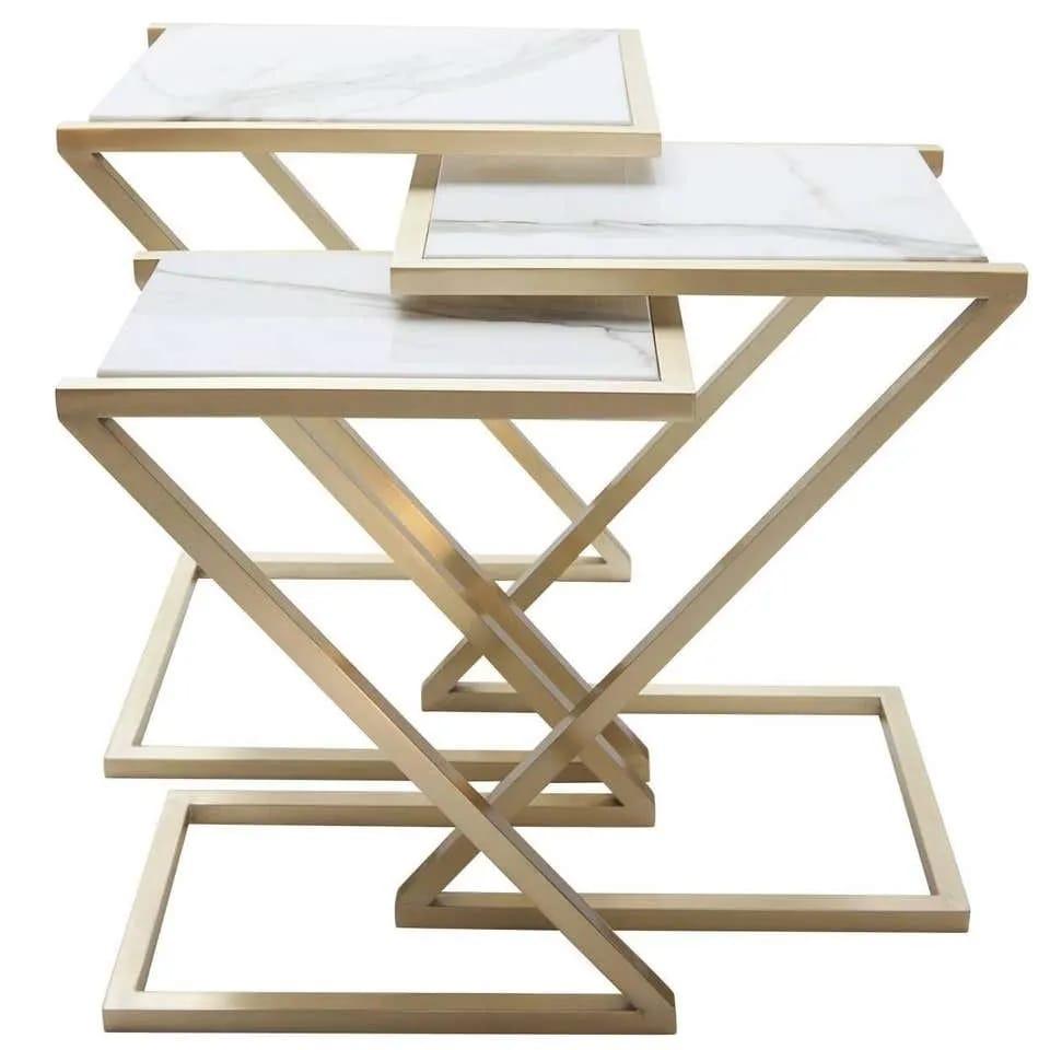 Modern Z Nesting Tables - Set of 3 - Decor Mantra 