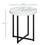 Sleek Marble and Metal Side - Decor Mantra 