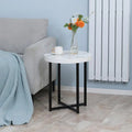 Sleek Marble and Metal Side - Decor Mantra 