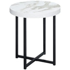 Sleek Marble and Metal Side - Decor Mantra 