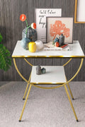 Stylish Gold Nightstand Side Table - Decor Mantra 