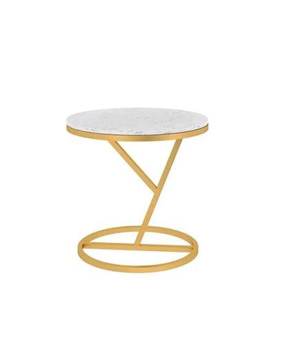 Stylish Golden Y-Stand Side Table - Decor Mantra 