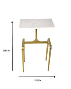 Compact Square Aluminum Accent Table - Decor Mantra 