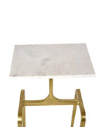 Compact Square Aluminum Accent Table - Decor Mantra 