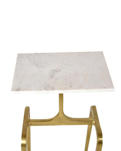 Compact Square Aluminum Accent Table - Decor Mantra 