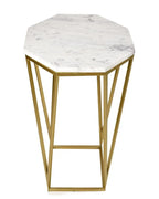 Luxurious Hexagon Marble Accent Table DECORMANTRA