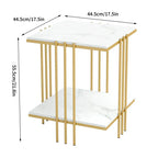 Stylish Round Coffee Table with Marble and Gold Accents DECORMANTRA