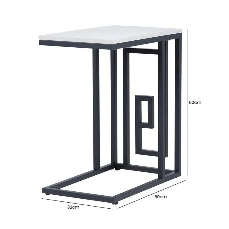 Sleek C-Shaped End Table for Sofa - Decor Mantra 