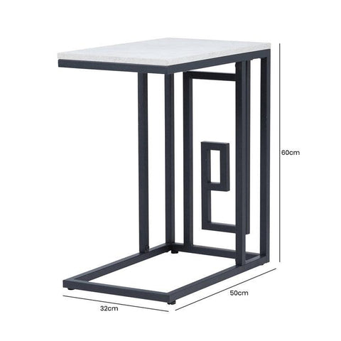 Sleek C-Shaped End Table for Sofa - Decor Mantra 