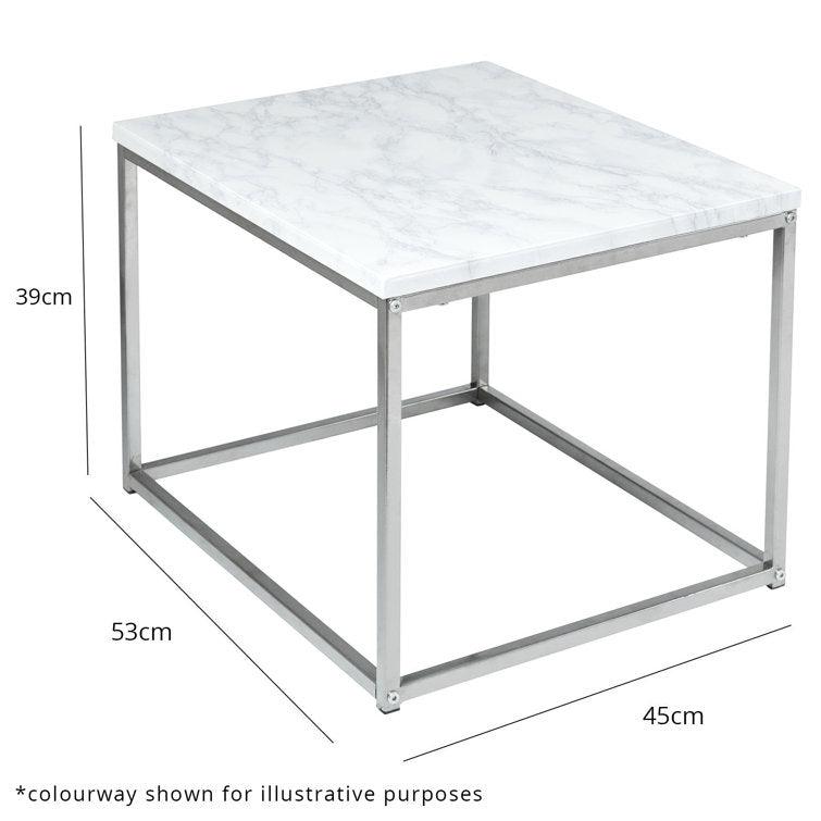 Sleek Marble Side Table - Decor Mantra 