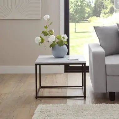 Sleek Marble Side Table - Decor Mantra 