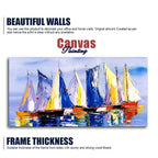 Sailing Boats in Ocean Canvas Wall Painting DECORMANTRA