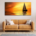 Sailing in Sunset Canvas Wall Painting DECORMANTRA
