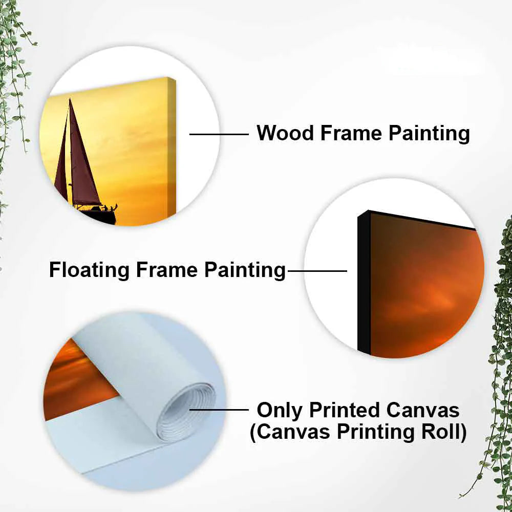 Sailing in Sunset Canvas Wall Painting DECORMANTRA