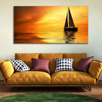 Sailing in Sunset Canvas Wall Painting DECORMANTRA
