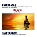 Sailing in Sunset Canvas Wall Painting DECORMANTRA